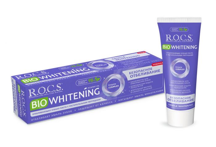Зубная паста ROCS BIOWHITENING Безопасное отбеливание, 94 гр 