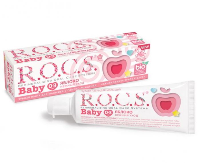 Зубная паста ROCS Baby Нежный уход  Яблоко 45г